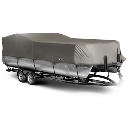 Eevelle Windstorm Boat Cover PONTOON Rails w/Outboard 31' 6in. L 102in. W Charcoal WSPONBP31102B-CHL